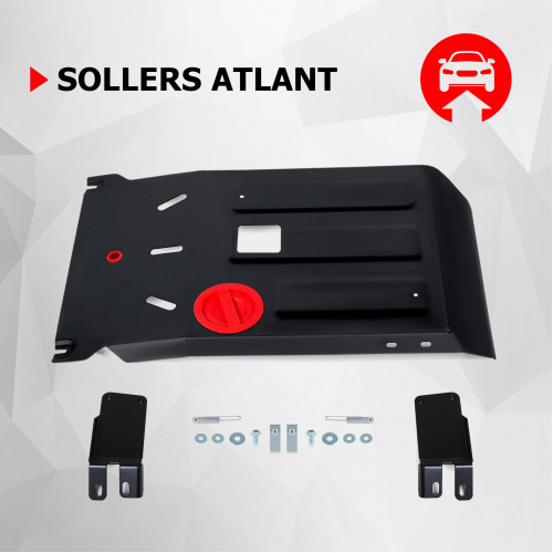 Защита Картера двигателя АвтоБроня для Sollers Atlant 2022- I, Сталь 45778 мм - Арт. 111.01601.1